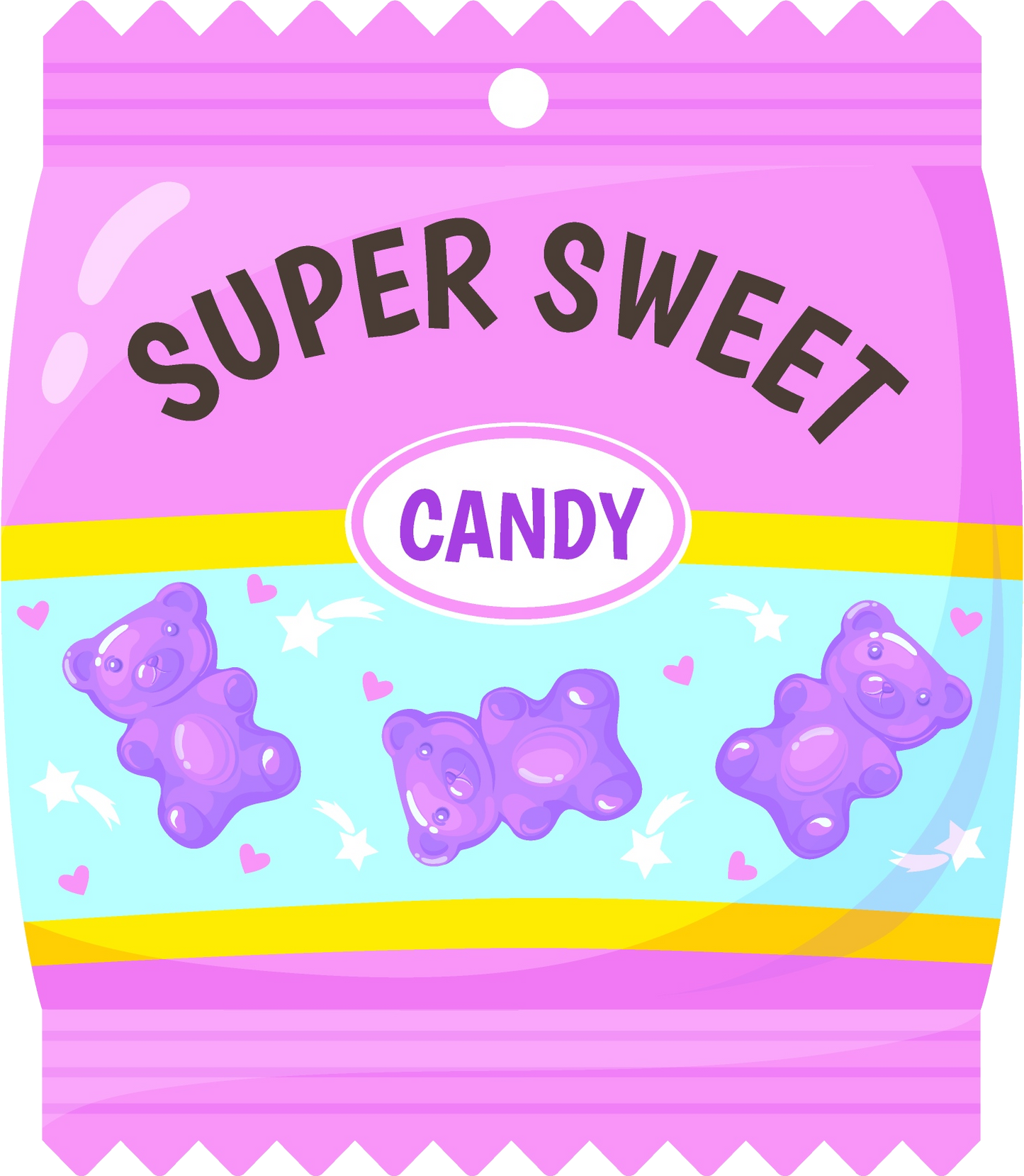 Gummy Bear Wipe and Bag of Candy Carry Case