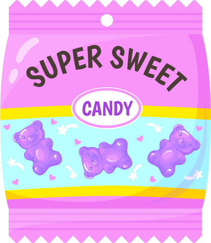 Gummy Bear Wipe and Bag of Candy Carry Case